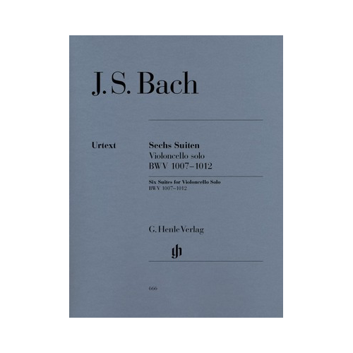 6 Suites for Cello Solo BWV 1007-1012 Urtext Edition with Commentary and Reproduction of Anna Magdalena's Copy