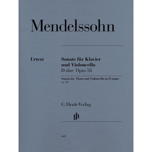 Sonata Op 58 D Vc/Piano (Softcover Book)