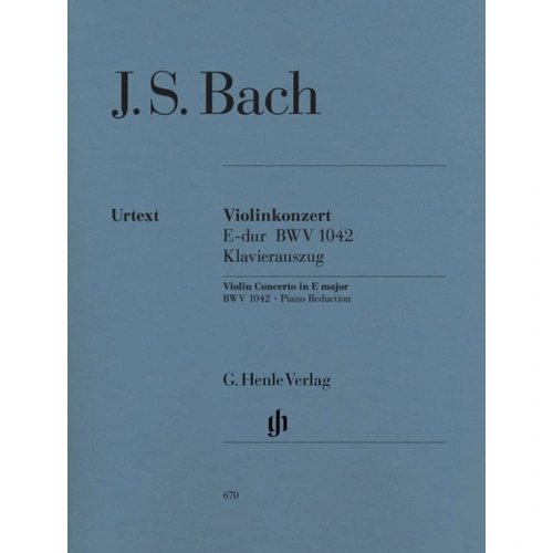 Bach Concerto for Violin and Orchestra E Major BWV 1042 Urtext Edition with Piano Reduction