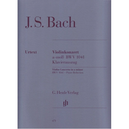 Bach - Concerto for Violin and Orchestra in A Minor BWV 1041 Urtext Edition