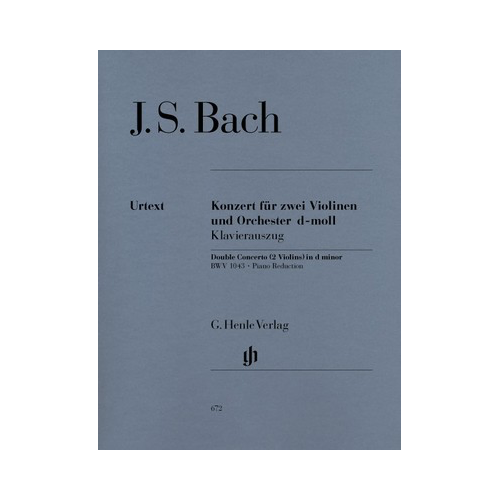 Bach - Double Concerto in D minor BWV 1043 for Violin Duet and Piano - Henle HN672