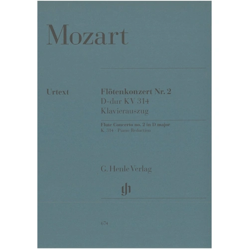 Mozart Concerto No 2 D K 314 for Flute and Piano Urtext Edition by G. Henle Verlag