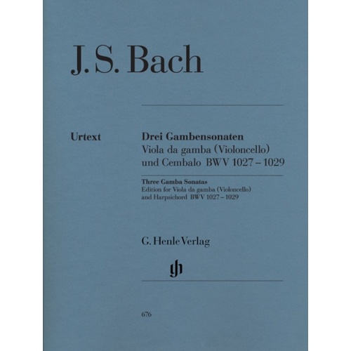 Bach - 3 Gamba Sonatas Cello/Piano (Softcover Book)