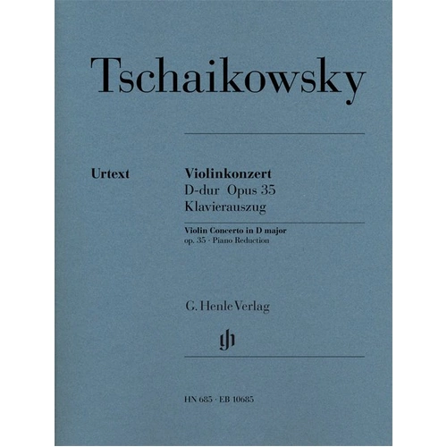 Tchaikovsky Violin Concerto in D Major Op. 35 Urtext Edition by G. Henle Verlag - 140 Pages