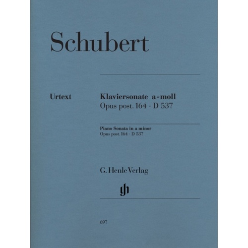 Schubert - Sonata Op Post 164 A Min (Softcover Book)