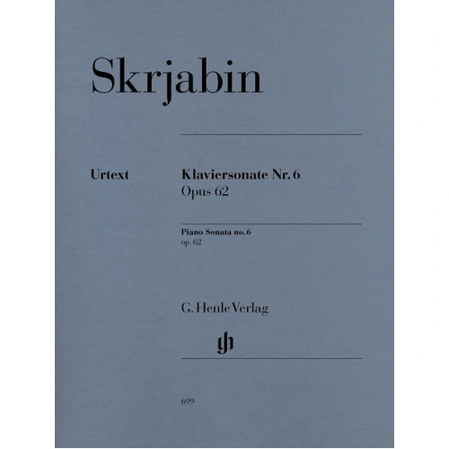 Sonata No 6 Op 62 G by Alexander Scriabin - Piano Solo Edition, G. Henle Verlag, 30 Pages