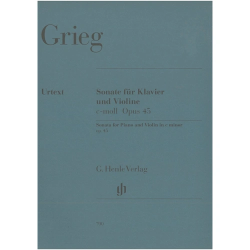 Grieg Violin Sonata C Minor Op. 45 Urtext Edition from G. Henle Verlag, 108 pages