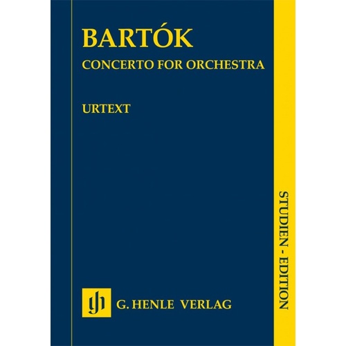 Bartok - Concert for Orchestra Study Score by G. Henle Verlag, 168 Pages, Orchestra Edition