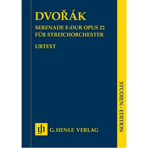 Dvorak Serenade in E Major Op. 22 String Orchestra Study Score by G. Henle Verlag