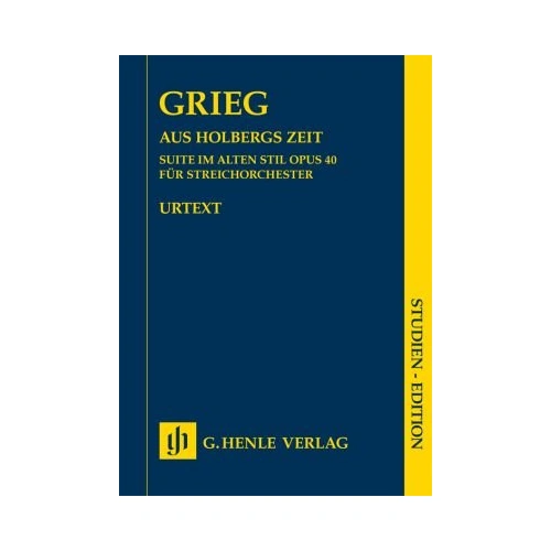 Grieg - From Holberg's Time Op. 40 String Orchestra Study Score