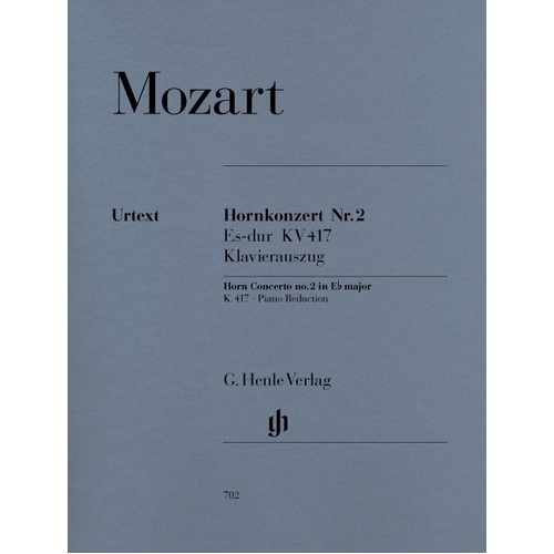 Mozart - Concerto No. 2 E Flat K 417 for French Horn and Piano, G. Henle Verlag, 44 Pages