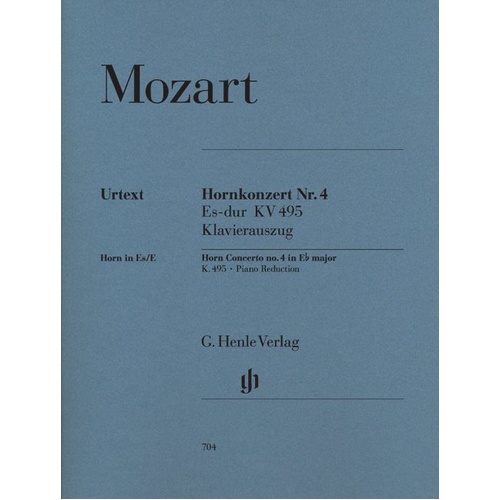 Mozart Concerto No. 4 K 495 E Flat for Horn and Piano Reduction by Jan Philip Schulze