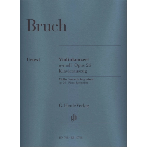 Bruch - Violin Concerto No. 1 in G Minor, Op. 26 Urtext Edition by G. Henle Verlag, 84 Pages