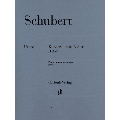 Sonata D959 A Urtext (Softcover Book)