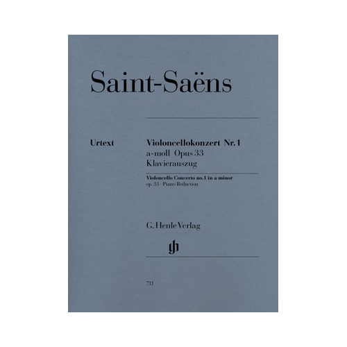 Cello Concerto No 1 in A minor Op 33 - Urtext Edition for Cello and Piano
