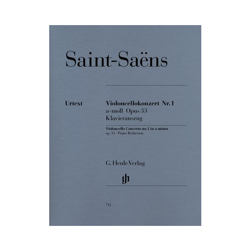 Cello Concerto No 1 in A minor Op 33 Urtext Edition for Cello and Piano