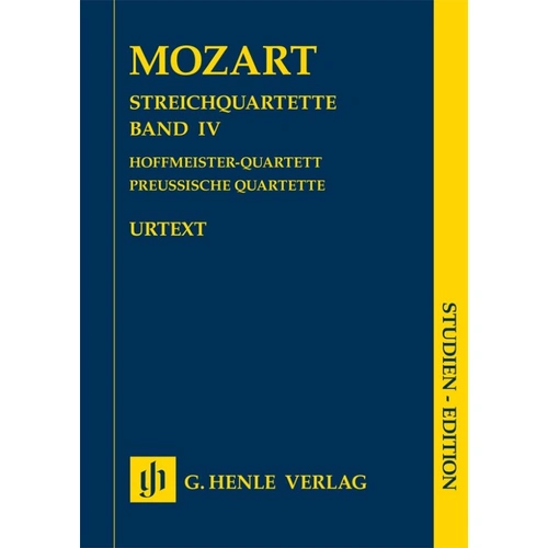 Mozart String Quartets Vol 4 Study Score by G. Henle Verlag, 132 pages for Cello, Viola, Violin