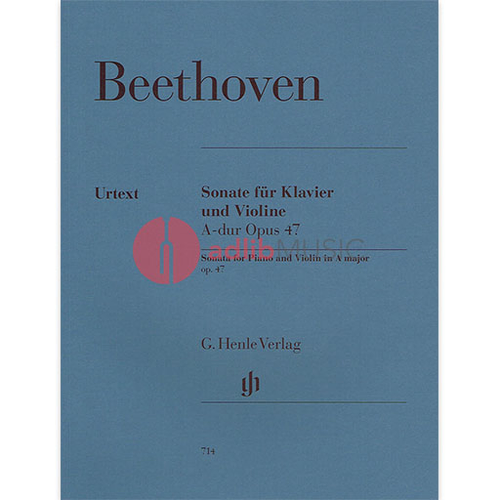 Beethoven Violin Sonata in A Major Kreutzer Op. 47 Urtext Edition