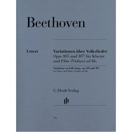 Variations Op. 105 and Op. 107 for Flute by Ludwig van Beethoven, Publisher G. Henle Verlag, 131 Pages