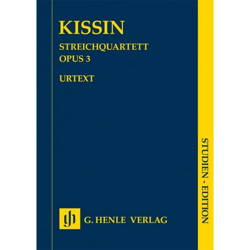 Kissin String Quartet Op. 3 Study Score by G. Henle Verlag - 20 Pages for Viola and Cello