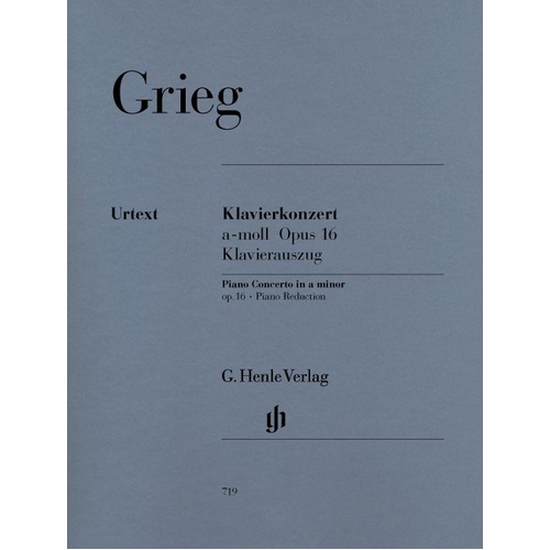 Grieg - Piano Concerto Op. 16 in A Minor for 2 Pianos 4 Hands, G. Henle Verlag, 72 Pages