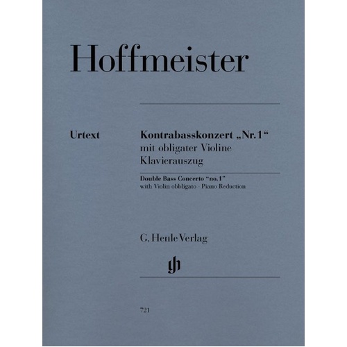 Concerto No. 1 for Double Bass and Piano with Violin Obligato by Franz Anton Hoffmeister