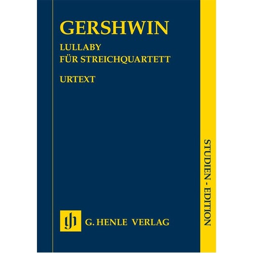 Gershwin - Lullaby For String Quartet Study Score Book