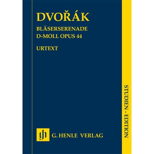 Dvorak Wind Serenade in D Minor Op. 44 Study Score for Ensemble