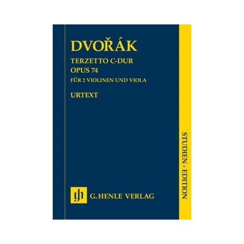Dvorak Terzetto in C Major Op. 74 Study Score for Viola, 30 Pages, G. Henle Verlag