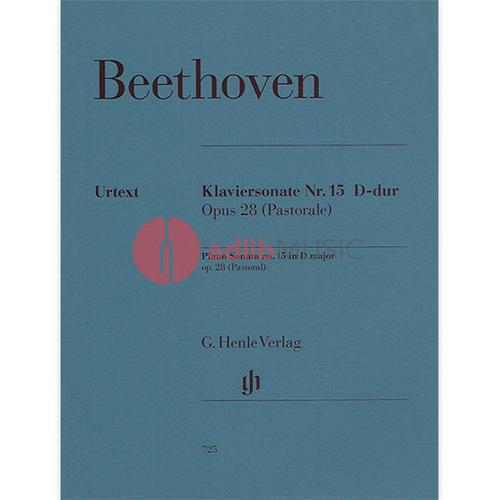 Beethoven - Piano Sonata No. 15 in D Major Op. 28 (Pastoral) - Piano Solo Sheet Music Henle HN725