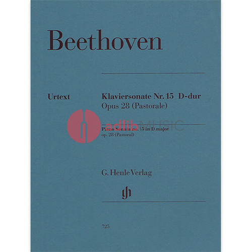 Beethoven - Piano Sonata #15 in D Major Op. 28 (Pastoral) - Piano Solo Sheet Music Henle HN725