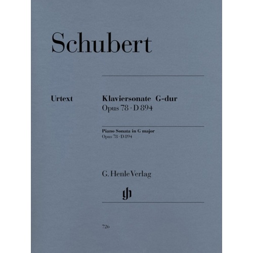Sonata G D 894 Op 78 Urtext (Softcover Book)