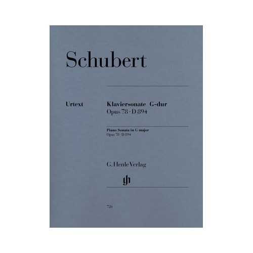Sonata for Piano in G Major Op 78 D 894 - Henle Edition