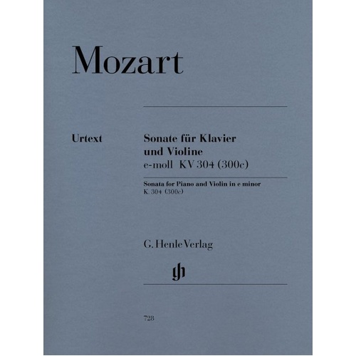Mozart Violin Sonata E Minor K 304, Edited by Wolf-Dieter Seiffert, G. Henle Verlag, 27 Pages