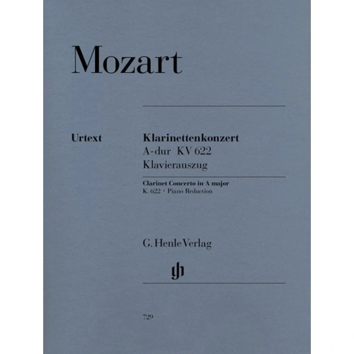 Mozart Clarinet Concerto A Major K 622 Urtext Edition with Piano Reduction