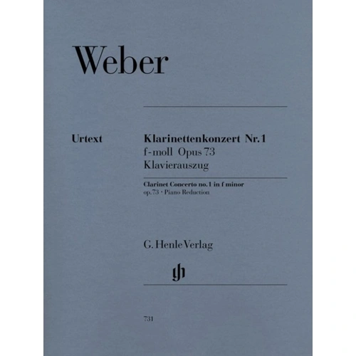 Weber Concerto No. 1 Op. 73 F Minor Clarinet/Piano Urtext Edition