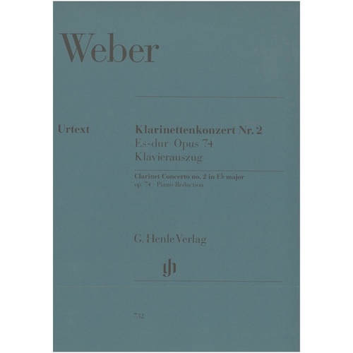 Weber Concerto No. 2 Op. 74 E Flat Clarinet/Piano Edition by G. Henle Verlag