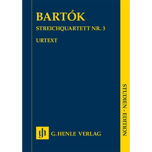 Bartok String Quartet No. 3 Study Score Urtext G. Henle Verlag 47 Pages Cello Viola
