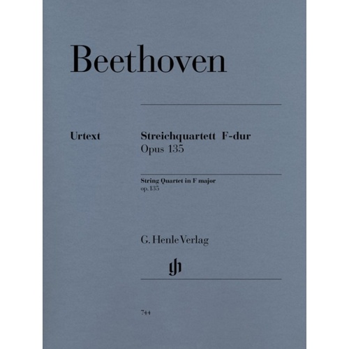 String Quartet Op 135 F (Set Of Parts) Book