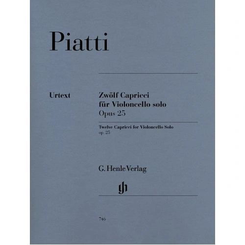 Piatti - 12 Caprices Op. 25 for Cello Solo Urtext Edition