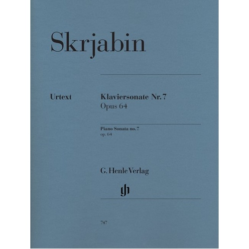 Piano Sonata No. 7 Op. 64 (White Mass) by Alexander Scriabin, G. Henle Verlag, Piano Solo, 31 Pages