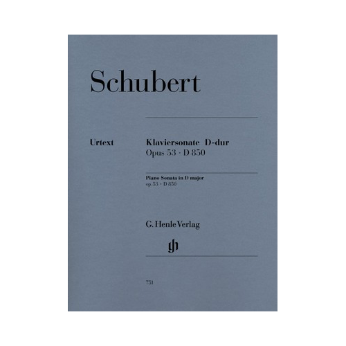 Piano Sonata in D Major Op 53 D 850 - Schubert, Piano Sheet Music, Solo Works