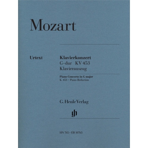 Mozart - Concerto K 453 G 2P 4H Urtext (Softcover Book)