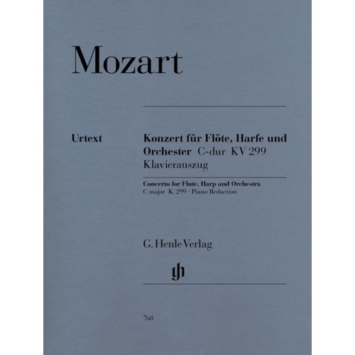 Concerto K 299 C Flute Harp Piano (Softcover Book)