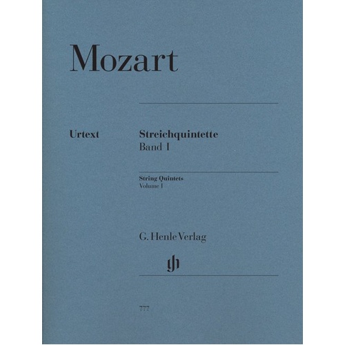 String Quintets Vol. 1 Parts Only by Mozart, G. Henle Verlag, 80 Pages, String Quintet