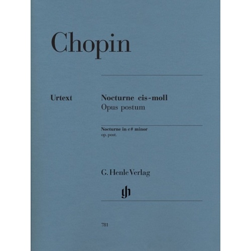 Chopin Nocturne in C Sharp Minor Op. Post for Piano Solo, 8 Pages, G. Henle Verlag
