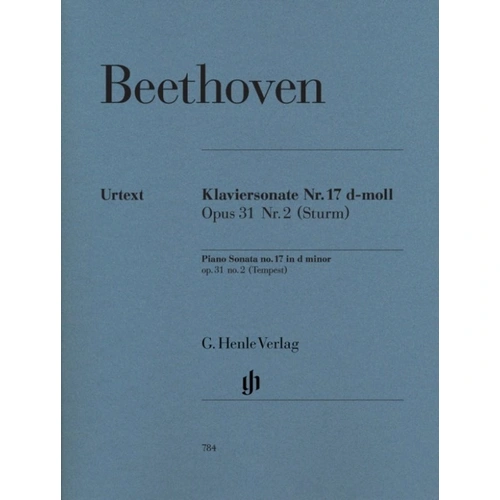 Beethoven Piano Sonata No. 17 in D Minor Op. 31 No. 2 (Tempest) Urtext Edition