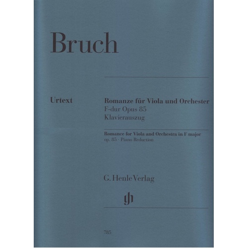 Bruch - Romance for Viola and Piano Op. 85 Urtext Edition