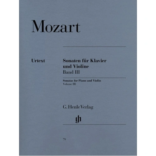 Mozart Violin Sonatas Vol 3 K.454, K.481, K.526, K.547, K.570 Urtext Edition
