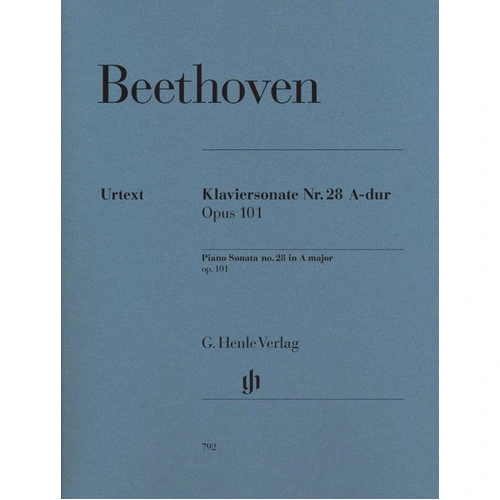 Beethoven Sonata Op. 101 A for Piano, G. Henle Verlag Edition, 36 Pages, Piano Solo